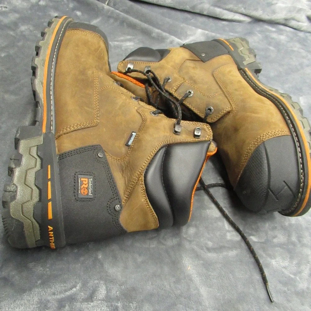 Timberland PRO Work Boots Men 15 Wide Brwn‎ Waterproof Composite Toe Boondock 6